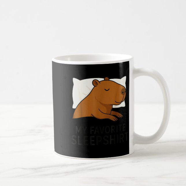 Capybara Favorite Sleepshirt Sleeng Pajamas Boys G Coffee Mug (Right)