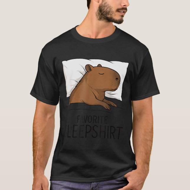 Capybara Favorite Sleepshirt Sleeng Pajamas Boys G T-Shirt (Front)