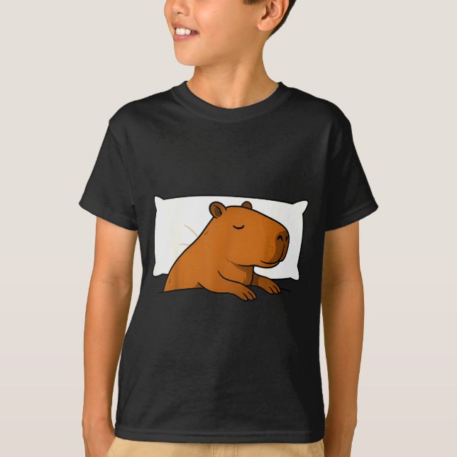 Capybara Favorite Sleepshirt Sleeng Pajamas Boys G T-Shirt (Front)