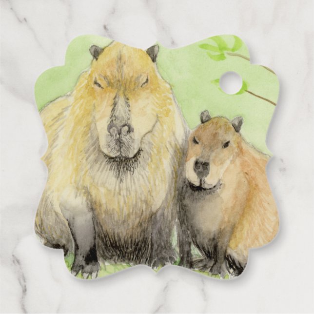 Capybara Favour Tags (Back)