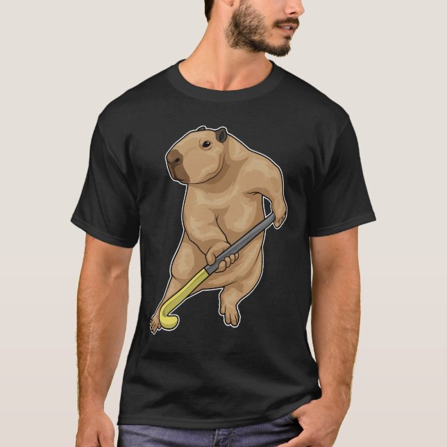 Capybara Field hockey Hockey stick T-Shirt (Front)