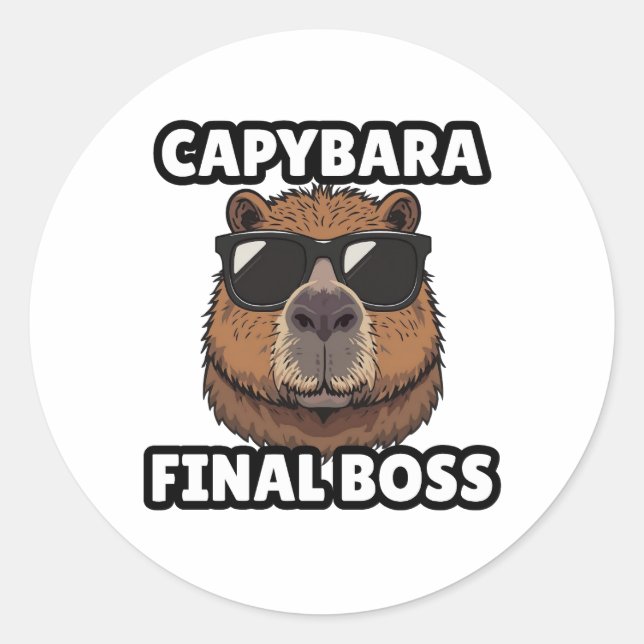 Capybara Final Boss Art Sticker (Front)