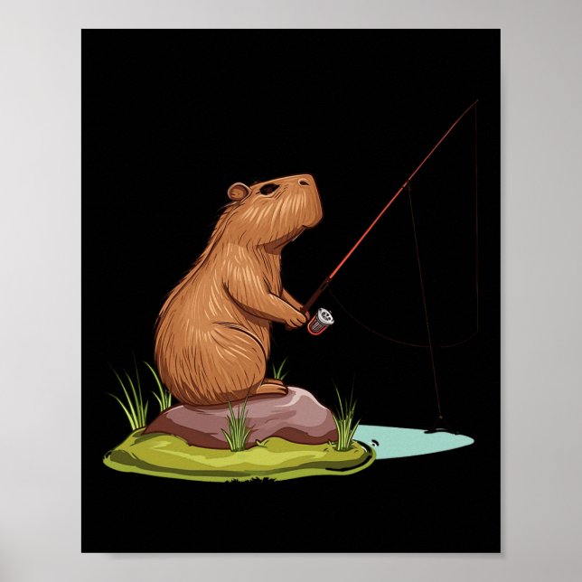 Capybara Fishing  Poster (Front)