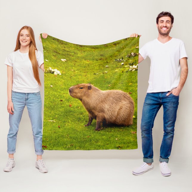 Capybara Fleece Blanket (In Situ)