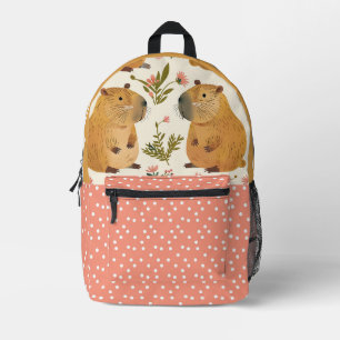 Capybara Floral Backpack