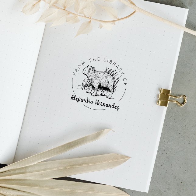 Capybara From the Library Of, Book  Rubber Stamp (Creator Uploaded)
