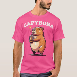Capybara Funny Capybara Rodent Capyboba Boba Milk T-Shirt