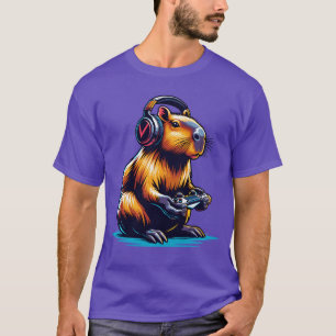 Capybara Funny Capybara Rodent Video Games Lover P T-Shirt