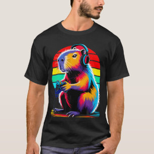 Capybara Funny Capybara Rodent Video Games Lover T-Shirt
