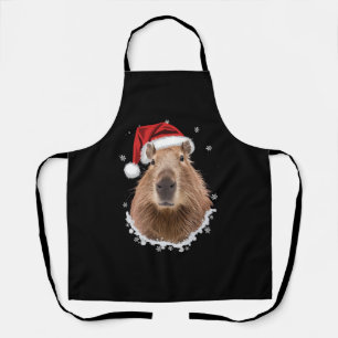 Capybara Funny Christmas  Apron