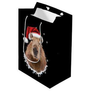 Capybara Funny Christmas Medium Gift Bag