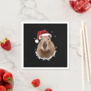 Capybara Funny Christmas Napkin