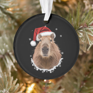 Capybara Funny Christmas Ornament