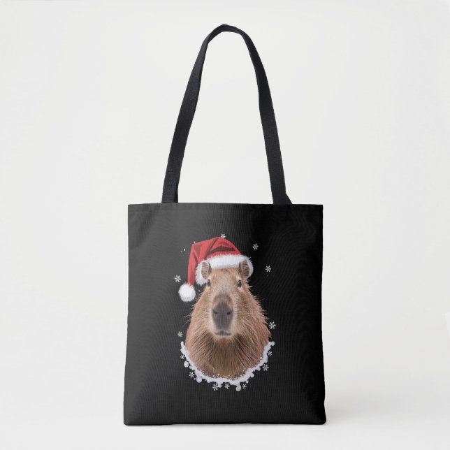 Capybara Funny Christmas  Tote Bag (Front)