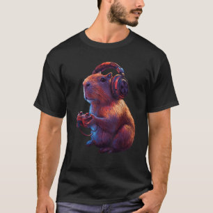 Capybara Funny Video Games Capybara Retro Vintage T-Shirt