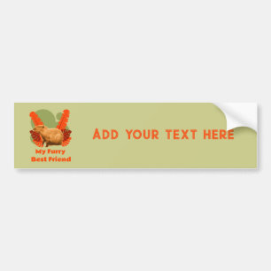 Capybara Furry Best Friend Tropical Animal Bumper Sticker