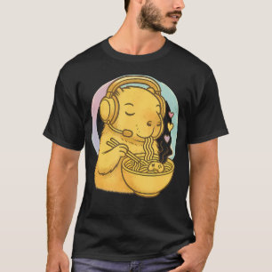 Capybara Gamer Ramen Graphic Video Games Headset C T-Shirt