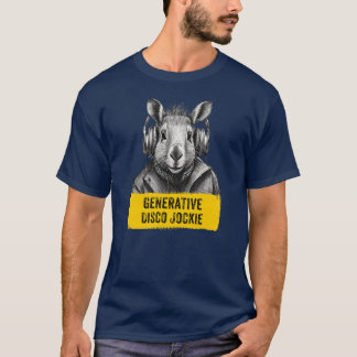 Capybara Generative Disco Jockie cool fun T-shirt