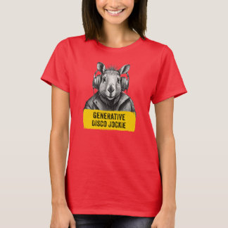 Capybara Generative Disco Jockie cool fun T-shirt