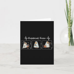 Capybara Ghost Stethoscope Registered Nurse Spooky Card