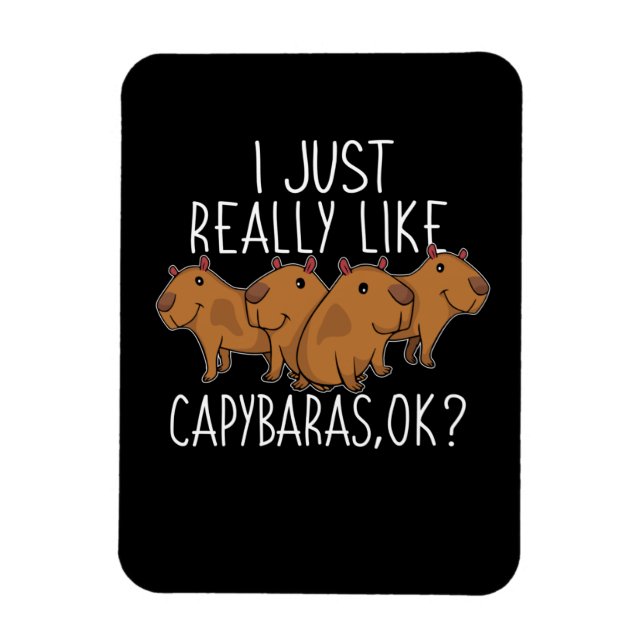 Capybara Gift Kids Women Cute Capybara Magnet (Vertical)