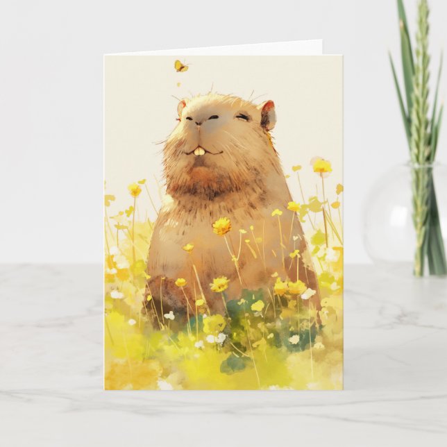 Capybara Goofy Smile Card (Front)
