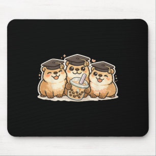 Capybara Graduation 2026 Boba Tea Student Cl Of Gr Mouse Mat