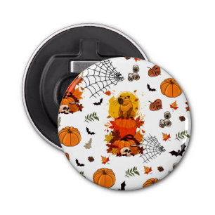 Capybara Halloween.  Witch Pumpkin.  Bottle Opener