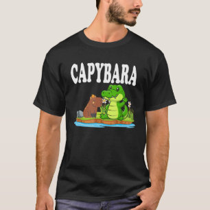 Capybara Hangs Out With Crocodile Chilling With Cr T-Shirt