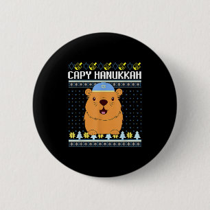 Capybara Hanukkah Capy Hanukkah Chanukah Jewish Ki 6 Cm Round Badge