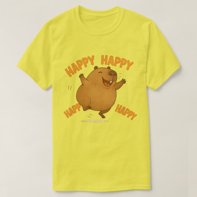 Capybara "Happy Capybara" T-Shirt (Design Front)
