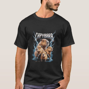 Capybara Heavy Metal Christmas Funny Holiday Gifts T-Shirt