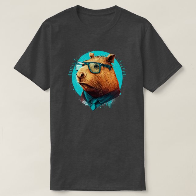 Capybara Hipster T-Shirt (Design Front)