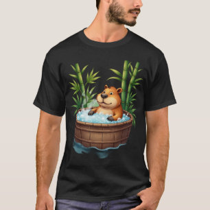 Capybara Hot Tub Relaxation Chill Vibe Stress Reli T-Shirt
