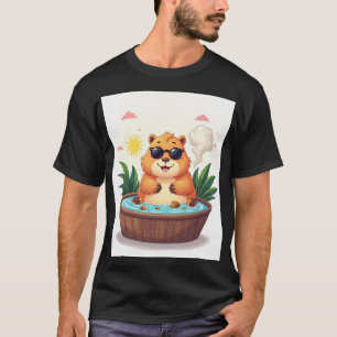 Capybara Hot Tub Relaxation Spa Day Chill Vibes Fu T-Shirt