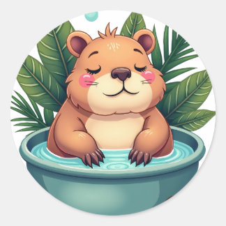 Capybara Hot Tub Relaxation Sticker Kawaii Apparel