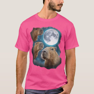 Capybara Howling At The Moon T-Shirt