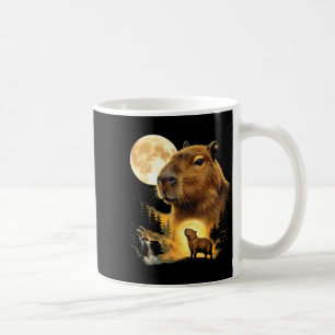 Capybara howling to the moon meme 90s animal coffee mug