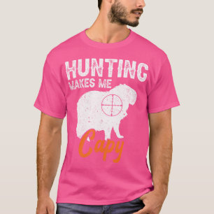 Capybara Hunting Makes Me Capy Rodent Capybara T-Shirt