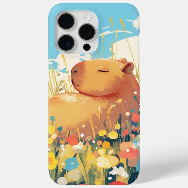 Capybara in a Field of Dreams Case-Mate iPhone Case (Back)