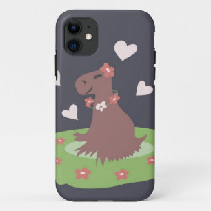 Capybara in Love iPhone 11 Case