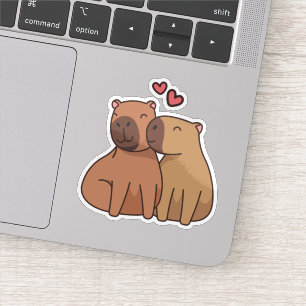 Capybara in love sticker