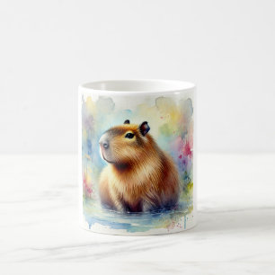 Capybara in the Light 161024AREF145 - Watercolor Coffee Mug