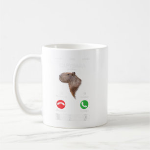 Capybara Is Calling Funny Capibara Rodent Animal L Coffee Mug