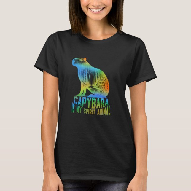 capybara is my spirit animal unique capybara T-Shirt (Front)