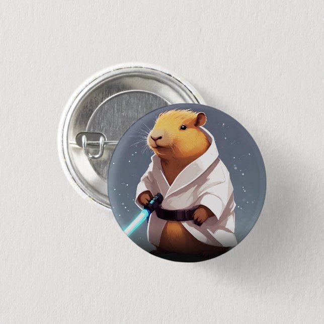 Capybara J 3 Cm Round Badge (Front & Back)