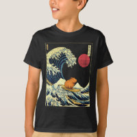 Capybara Japanese Kanagawa Wave Funny Surf Animal 