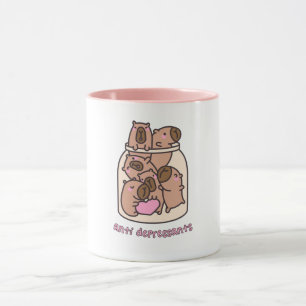 Capybara Jar Art - "Anti-Depressants" Whimsical Mug