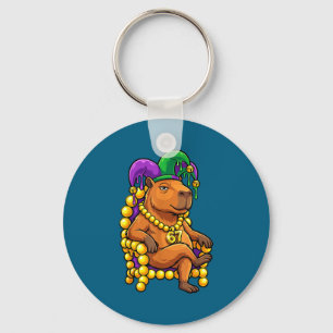 Capybara Jester 67 Six Seven Design Key Ring