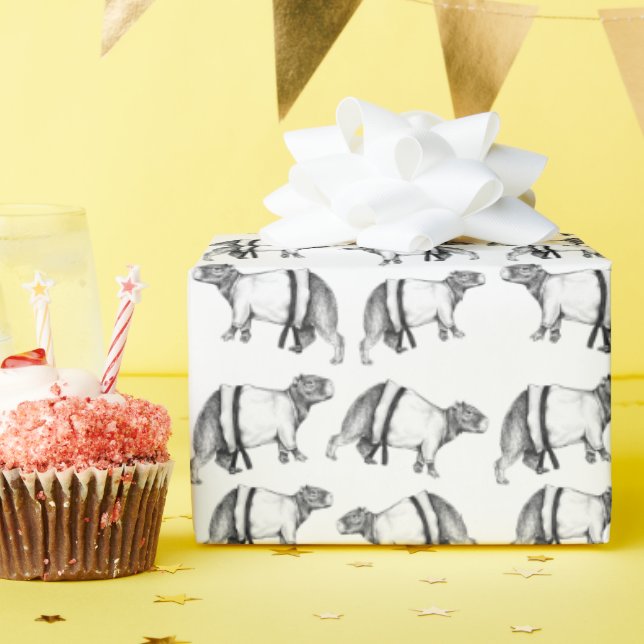 Capybara Karate  Wrapping Paper (Birthday Party)